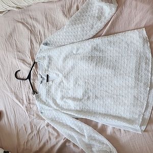 White polka dot blouse